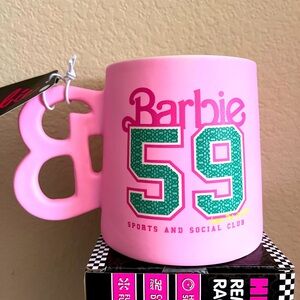 Barbie Sports Club 59 Collectible Pink Mug with Adorable Barbie Logo Handle NWT